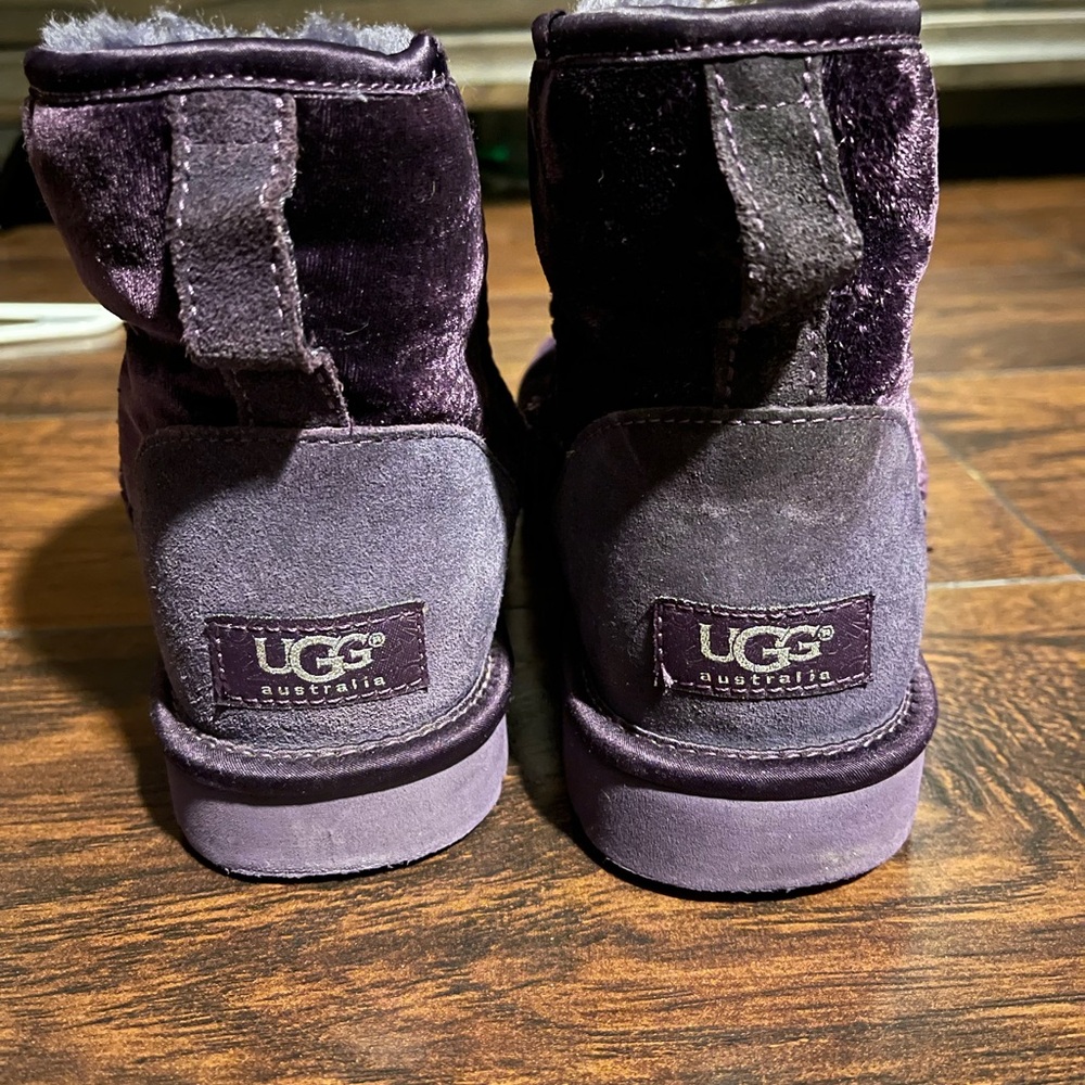 Purple velvet UGGS